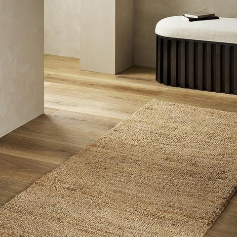 A stylish jute hallway runner by Baya