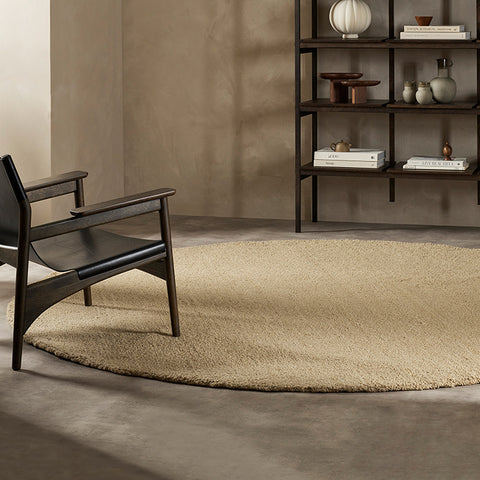 A round boucle floor rug - the Dorset -by Baya