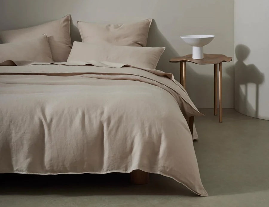 Shells Weaved Ravello Premium French Flax Bed Linen - Shell | Weave Home NZ– Ink ...