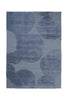 Marimekko Unikko floral patterned rug with mid blue flowers at varying pile heights