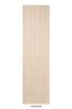 A Marimekko grid patterned runner rug in a neutral creamy white 