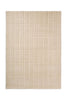 A Marimekko grid patterned rug in NZ wool and in a neutral creamy white