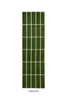 View from above of a green geometric Marimekko NZ wool rug 