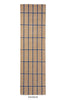 Full view of a Marimekko NZ wool runner rug with blue grid pattern on a beige  background