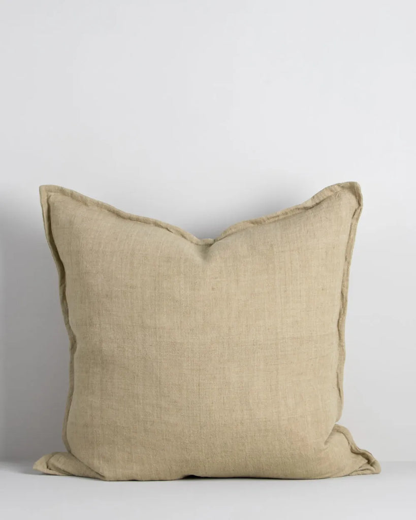 Baya linen cushion in colour 'putty' - a light brown - beige tone