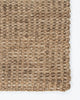 Close up of the corner of the Baya Lorne door mat , showing the textural weave in 100% jute