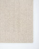 Close up corner shot of the Baya wool rug 'Vermont' in neutral colour 'Sand