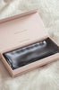 Silk pillowcase in colour slate grey, by Bianca Lorenne, shown in a luxury gift box