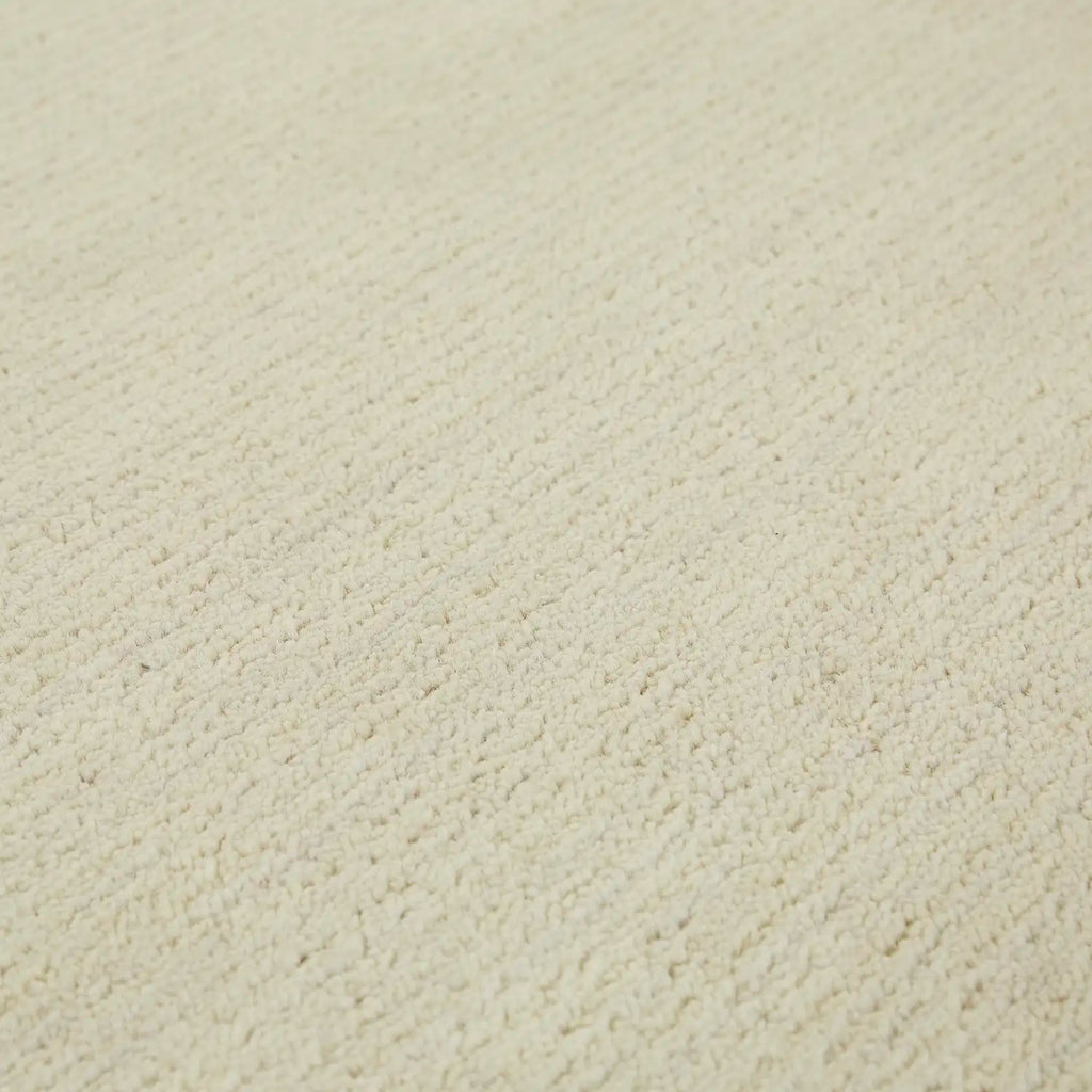 Close up of the cut pile in the 100% wool Bower Frame floor rug
