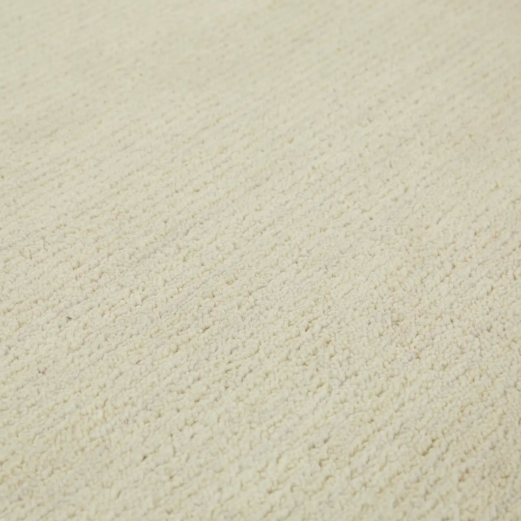 Close up of the cut pile in the 100% wool Bower Frame floor rug