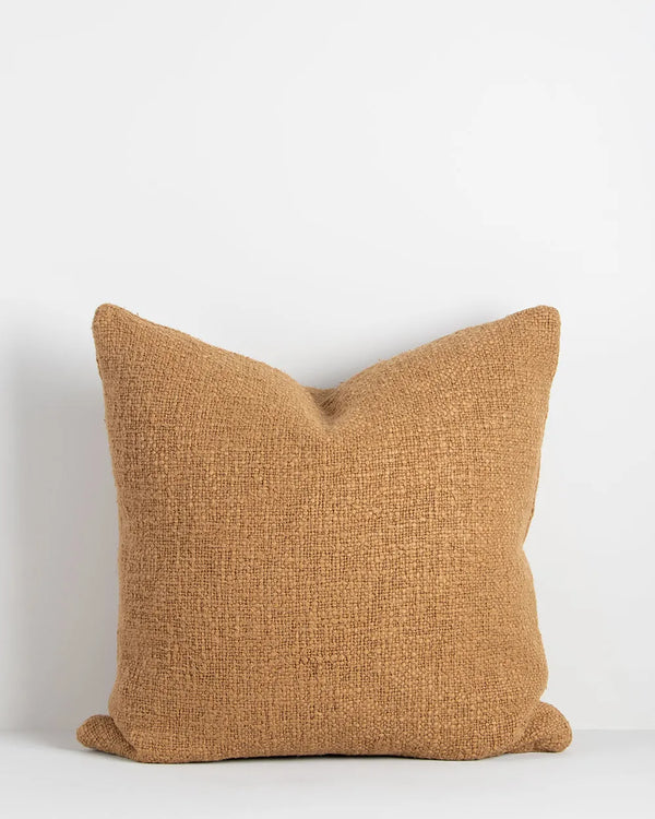 Baya designer cushion 'Cyprian' in a trending caramel brown tone