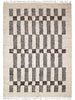Tribe Home Chet wool and jute rug, full view of the design on a white background