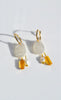 NZ designer Hagen and Co dangle earrings feathring acrylic, glass beads, and a freshwater pearl charm