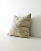 Side view of the Weave Home nz Clunes linen cushion in sage green