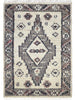 Tribe Home Ellora wool and jute rug, full view of the diamond design on a white background