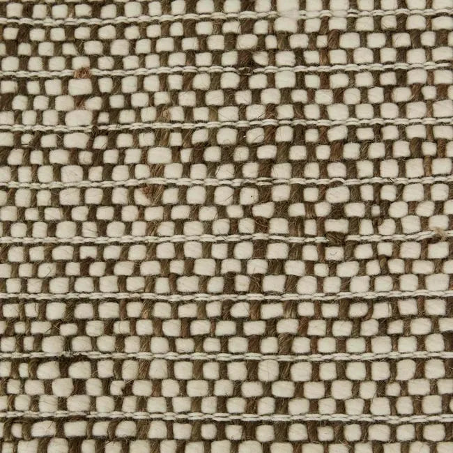 Close up of the weave of the Olive Tepih floor rug by Globe West and Soren Liv