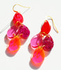 Pink dangle earrings by Hagen + Co