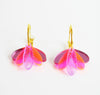 Pink dangle earrings bu NZ designer Hagen + Co