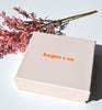 A stylish Hagen + Co gift box that houses earrings