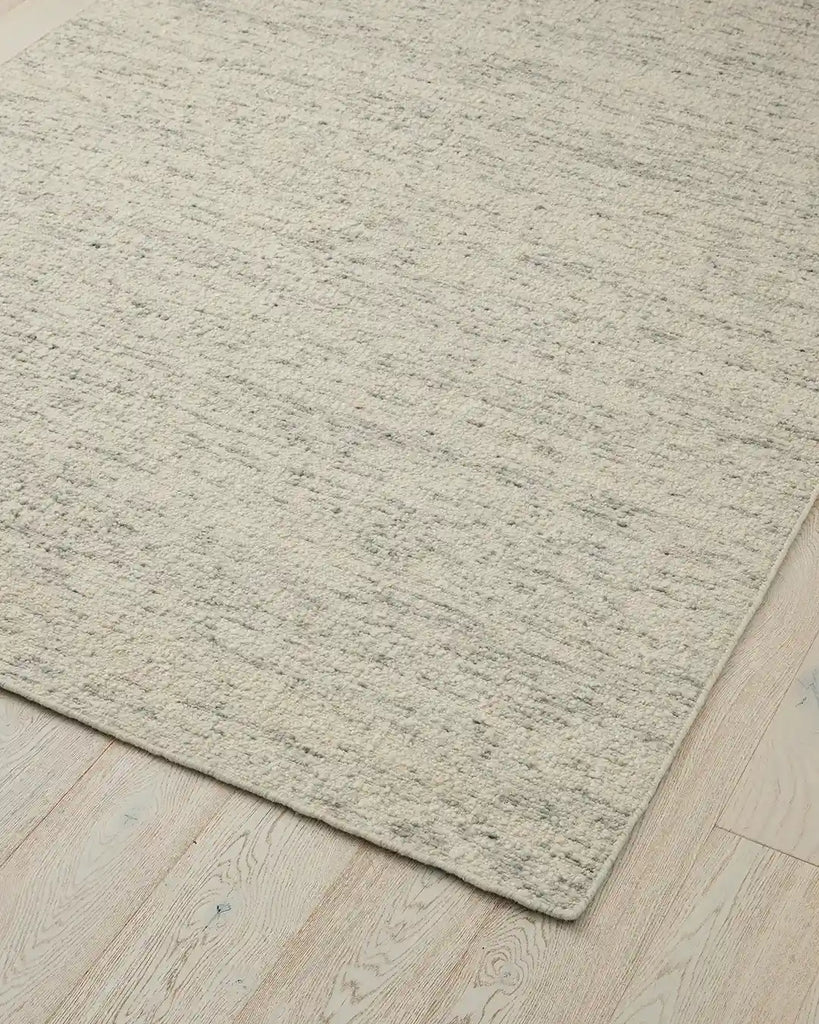 Wool boucle floor rug 'Henley Pelican' by Weave Home nz 