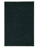 A full image of a deep blue floor rug with light cream fringed edging, in 100% NZ wool. 