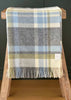 Blue, green, cream and grey NZ wool throw blanket by Exquisite Wool Traders