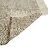 Olive green wool and jute floor rug,by Globe West and Soren Liv nz, showing the underneath