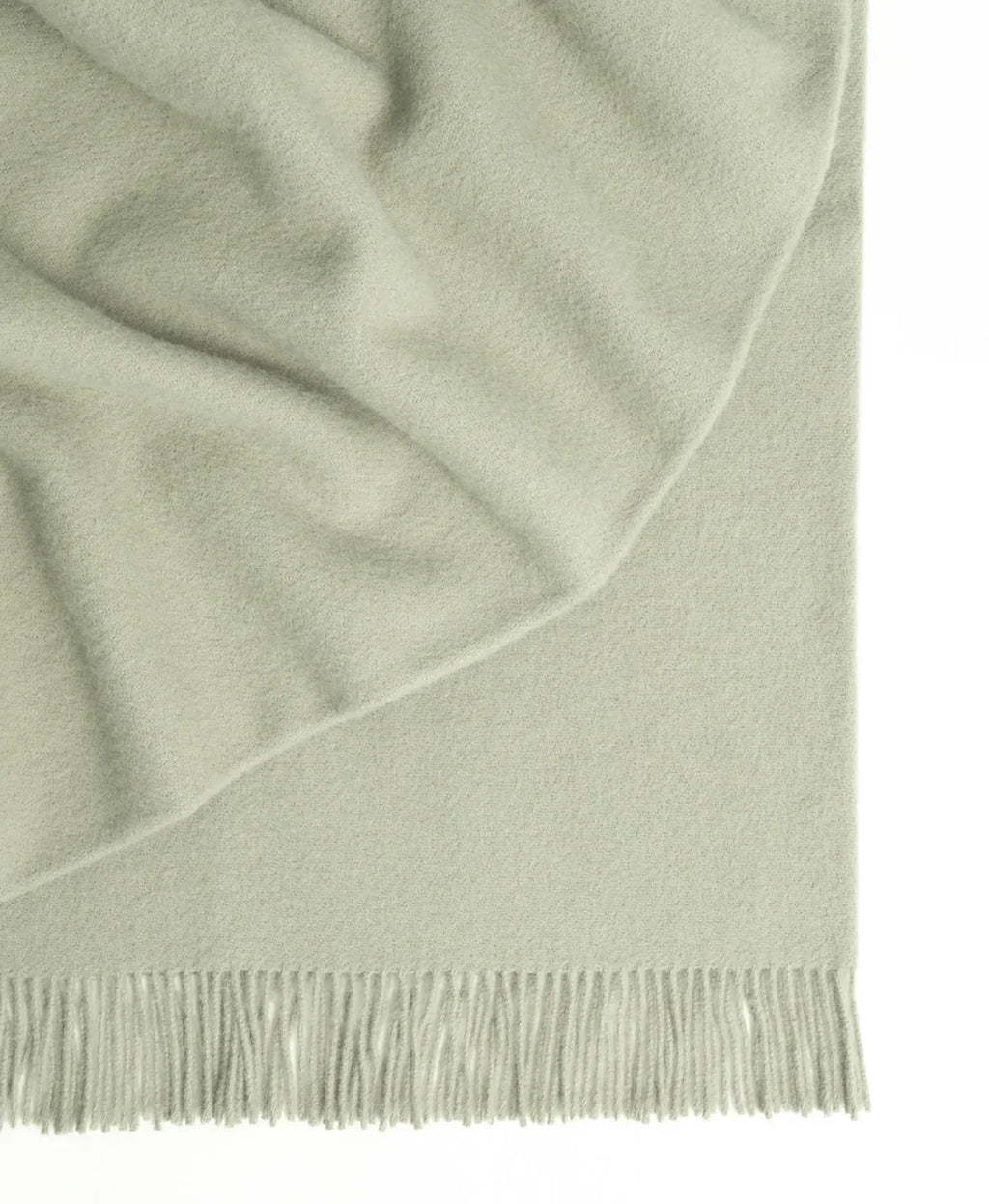 Pale green lambswool throw blanket, the 'Nevis Thyme, by Weave Home nz