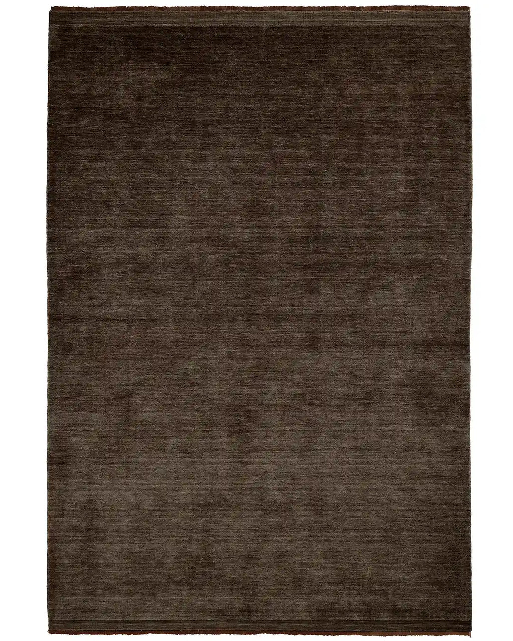 The Silvio wool rug by Weave Home in a ruich chocolate brown tone called Dovecote, see from above