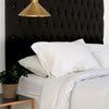High quality white 100% cotton bed sheets and pillowcases in a stylish room