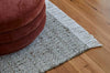 Olive green wool and jute floor rug, by Globe West and Soren Liv nz