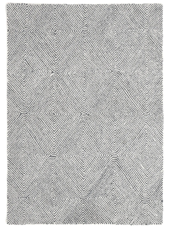 Full vire from above of the Tribe Home Kenya floo rug in blue and cream
