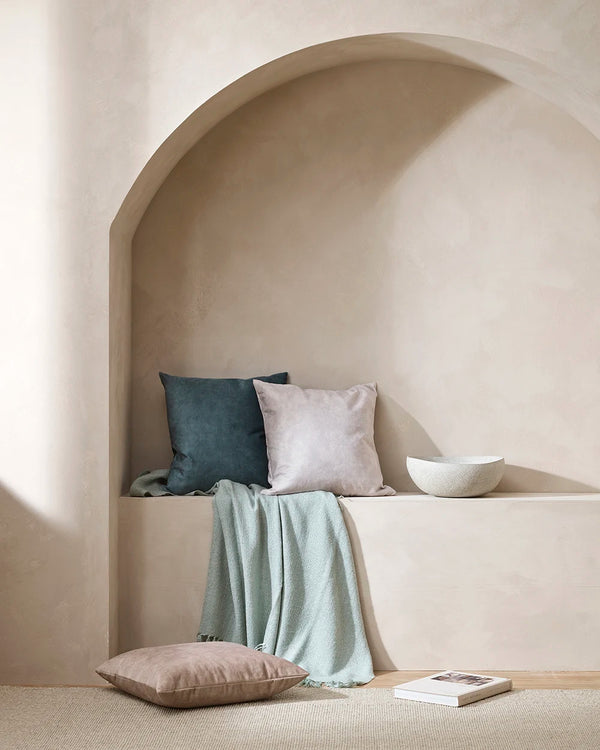 Baya velvet cushions, by Baya nz, in a modern setting