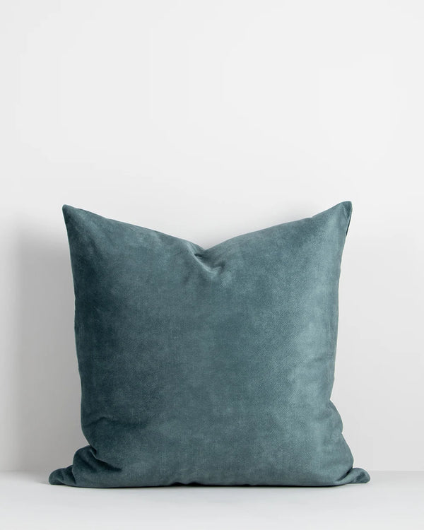Baya Aster Velvet cushion in deep green 'Atlantic' colour