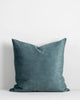 Baya Aster Velvet cushion in deep green 'Atlantic' colour