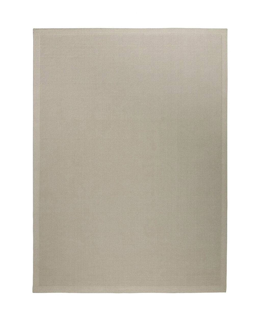 Full view from above of the Cassio beige wool floor rug