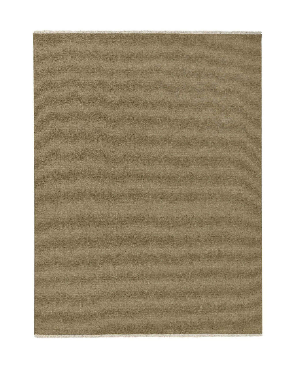 Brown textural rectangular rug on a white background