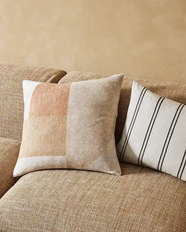 The Weave Home nz Erina cushion on a warm toned couch