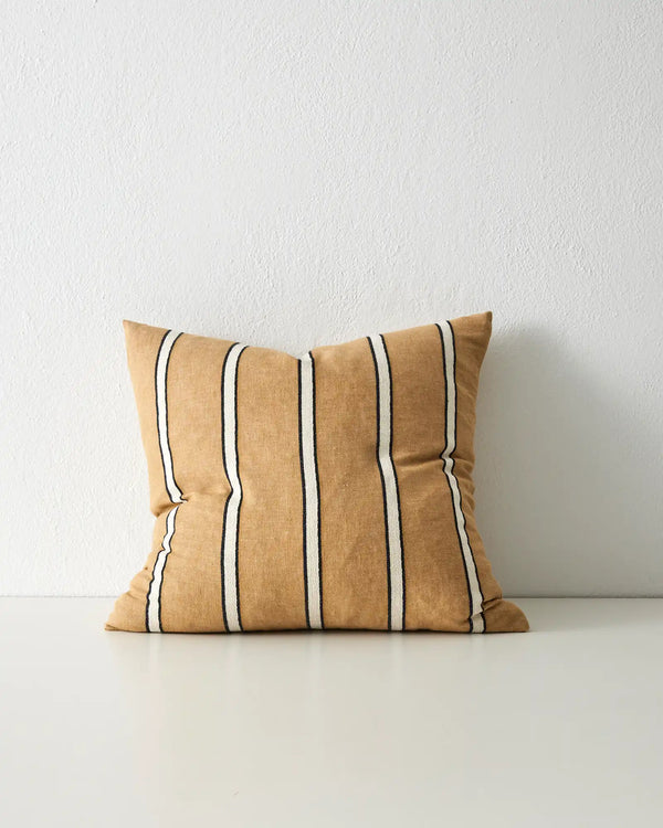 The Weave Home Vinnie square 50 x 50cm striped cushion seen from the front