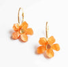 Peach coloured wildflower acrylic earrings by NZ designer Hagen + Co