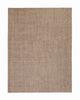 A full image of a warm taupe floor rug with a textural loop pile and a very subtle variation in tone in the weave. 