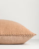 Baya Alden linen cotton blend cushion in Clay, side view showing the two reversible shades