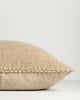 Baya Alden linen cotton blend cushion in Oat, side view showing the two reversible shades