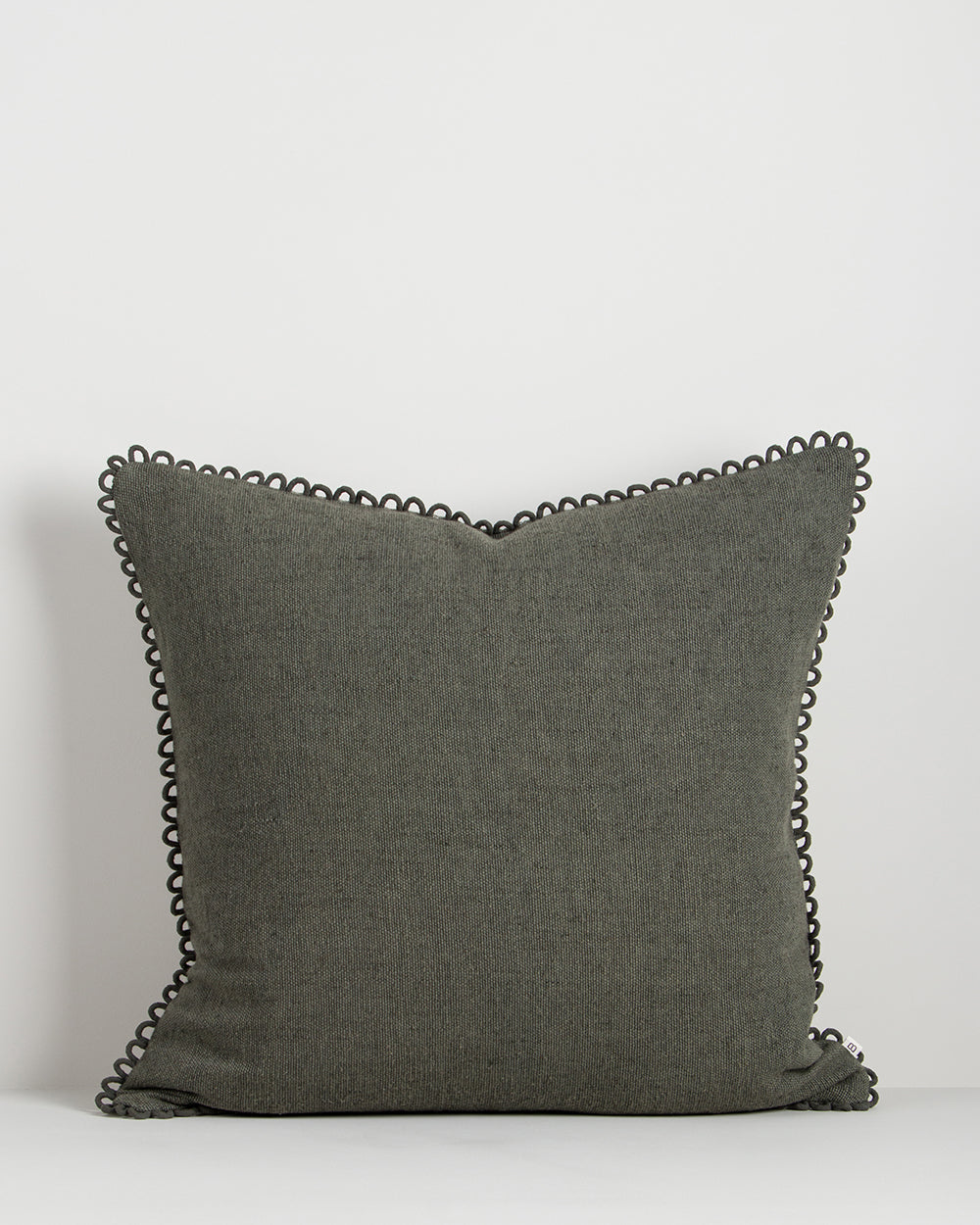 Baya Alden linen cotton blend cushion in Sage on a plain background