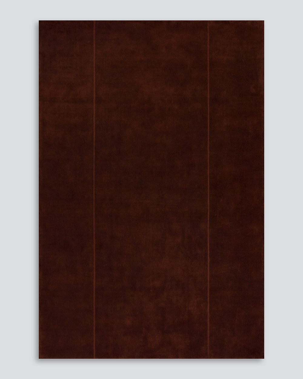 Baya Bastion NZ wool floor rug in Claret, full flat view on a plain background, showing the two fine lengthwise lines.