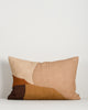 Baya Cortile lumbar cushion in Multi, front view showing the printed and quilted colour-block design on a plain background.