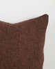 Baya Cyprian cotton blend cushion in Espresso, 50 x 50cm, on a plain background.