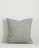 Baya Dune outdoor cushion in Eucalyptus, front view on a plain background, showing the handwoven bi-colour texture