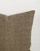 Close-up of the corner and weave texture on the Baya Dune outdoor cushion in Mangrove