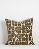 Baya green geometric patterned cushion 